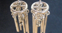 Sterling Silver Wind Chime Earrings