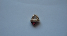 10k Yellow Gold Pendant with Irregular Shaped Garnet