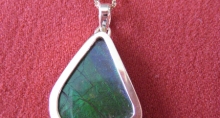 14k Yellow Gold Pendant with Ammolite