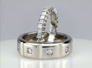 14k White Gold Wedding Bands with Diamonds