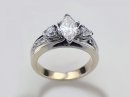 14k Yellow & White Gold Ladies Ring with Diamonds