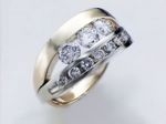 14k Yellow & White Gold Ladies Ring with Diamonds